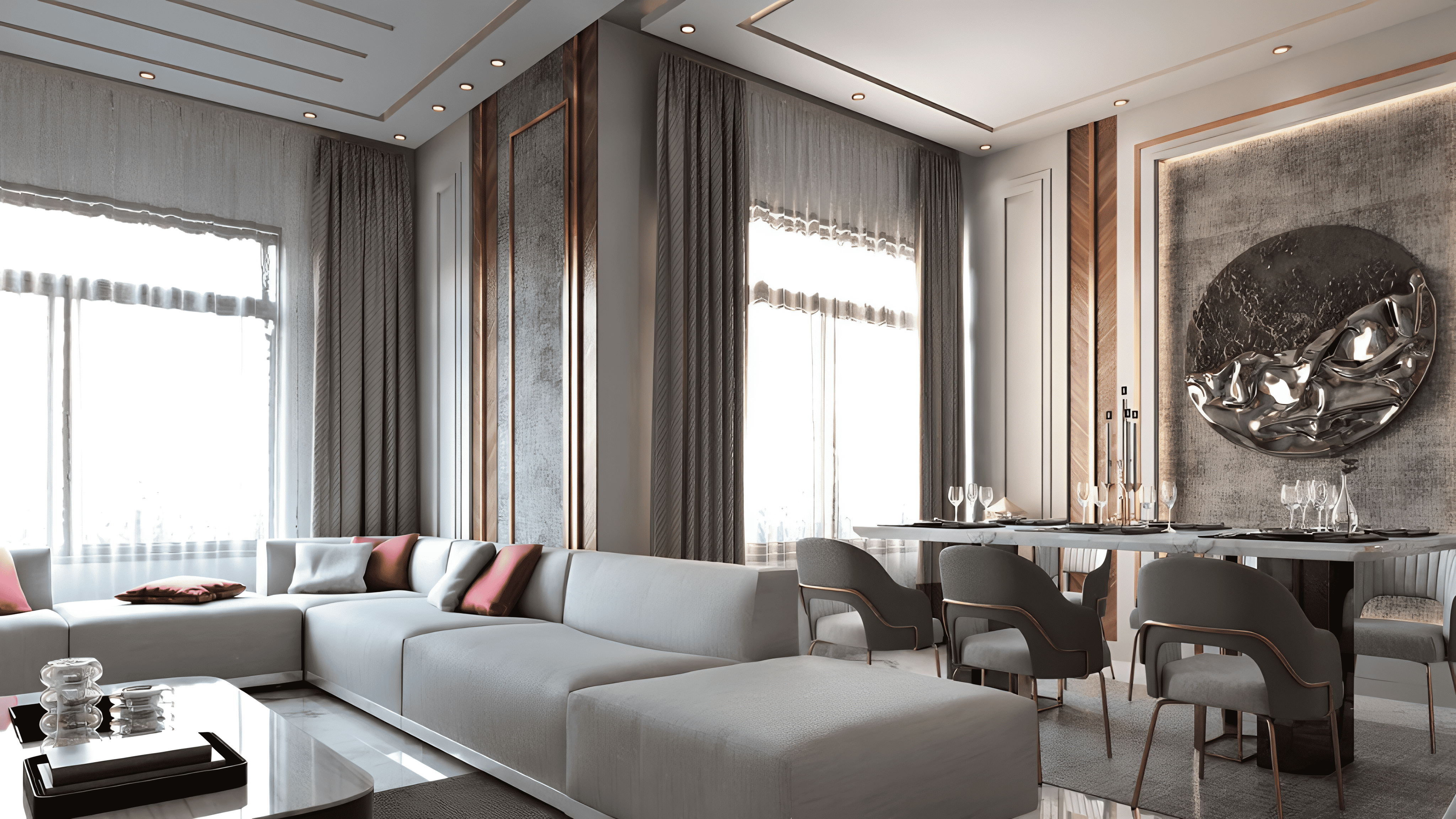 LUDICO dining and lounge setting