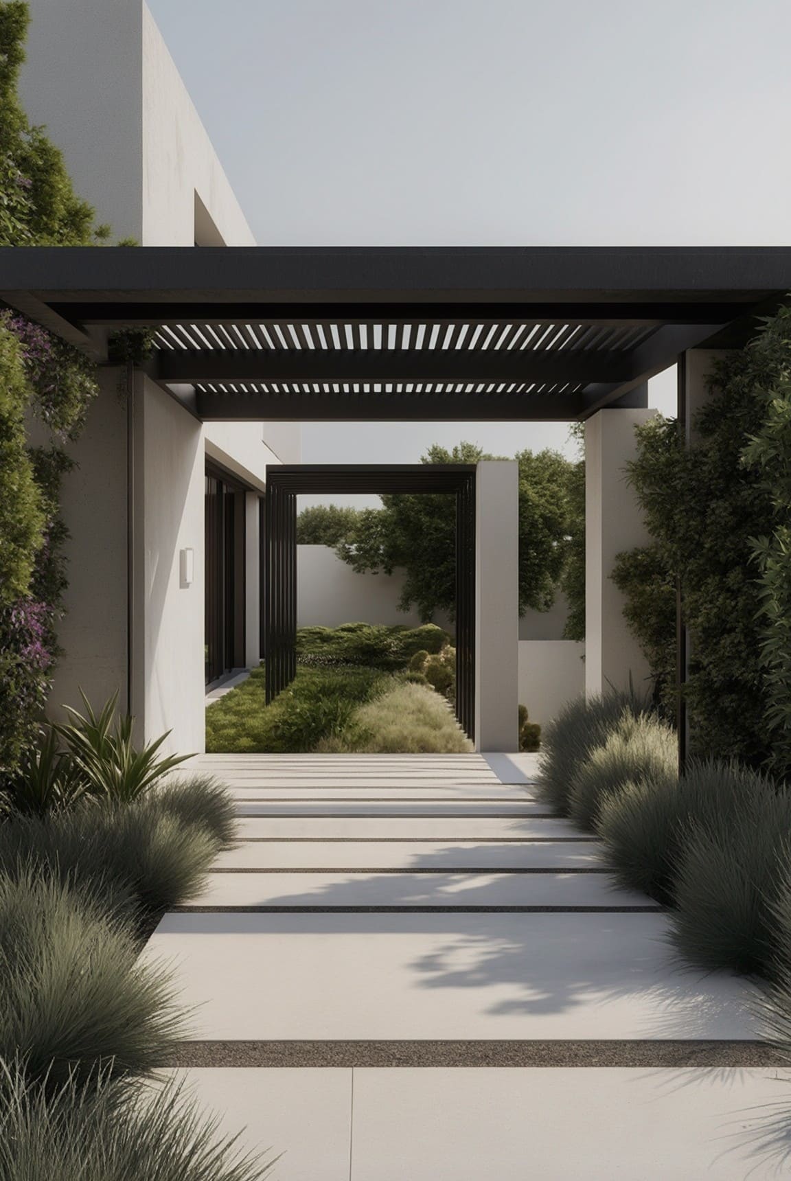 LUDICO villa entrance with refined architectural character
